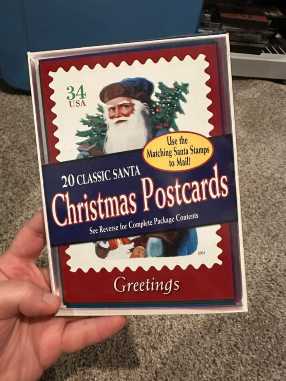 Vintage 2001 USPS Classic Santa Christmas Postcards Set - Brand New